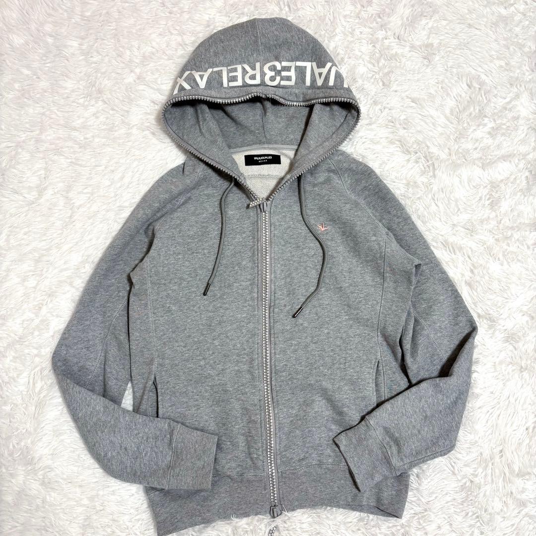 1PIU1UGUALE3 RELAX ビジュージップアップパーカー　ロゴ　XL