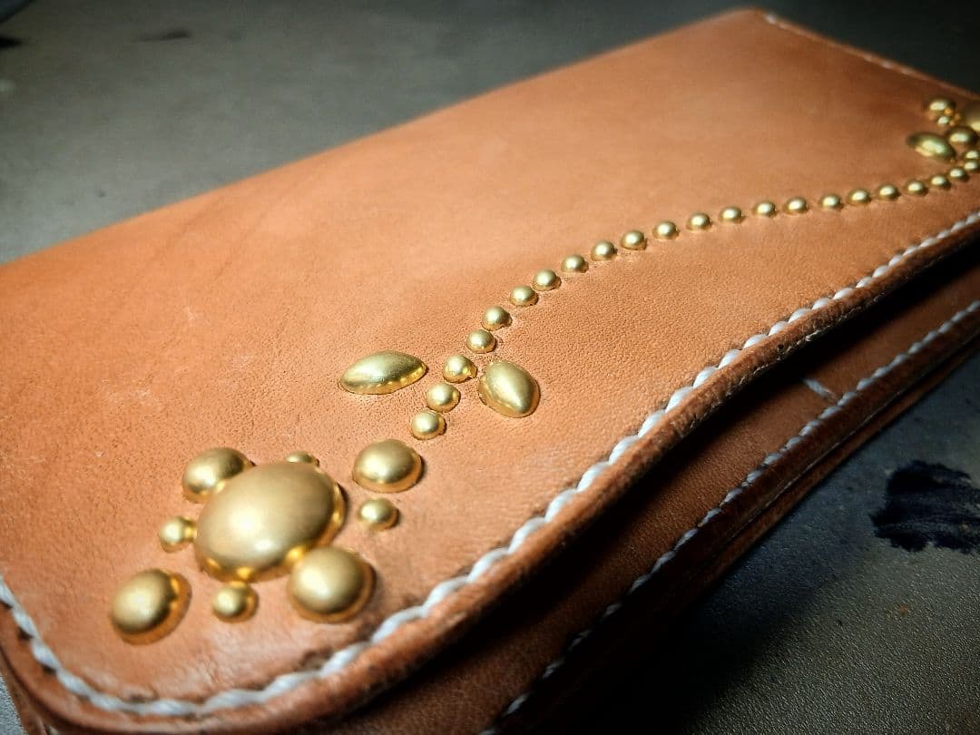 た*か様 ハーマンオーク サドルレザー ロングトラッカーウォレット 経年変化 ス