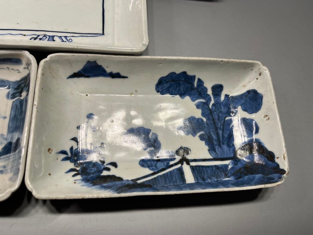 古伊万里　染付　長皿　五枚