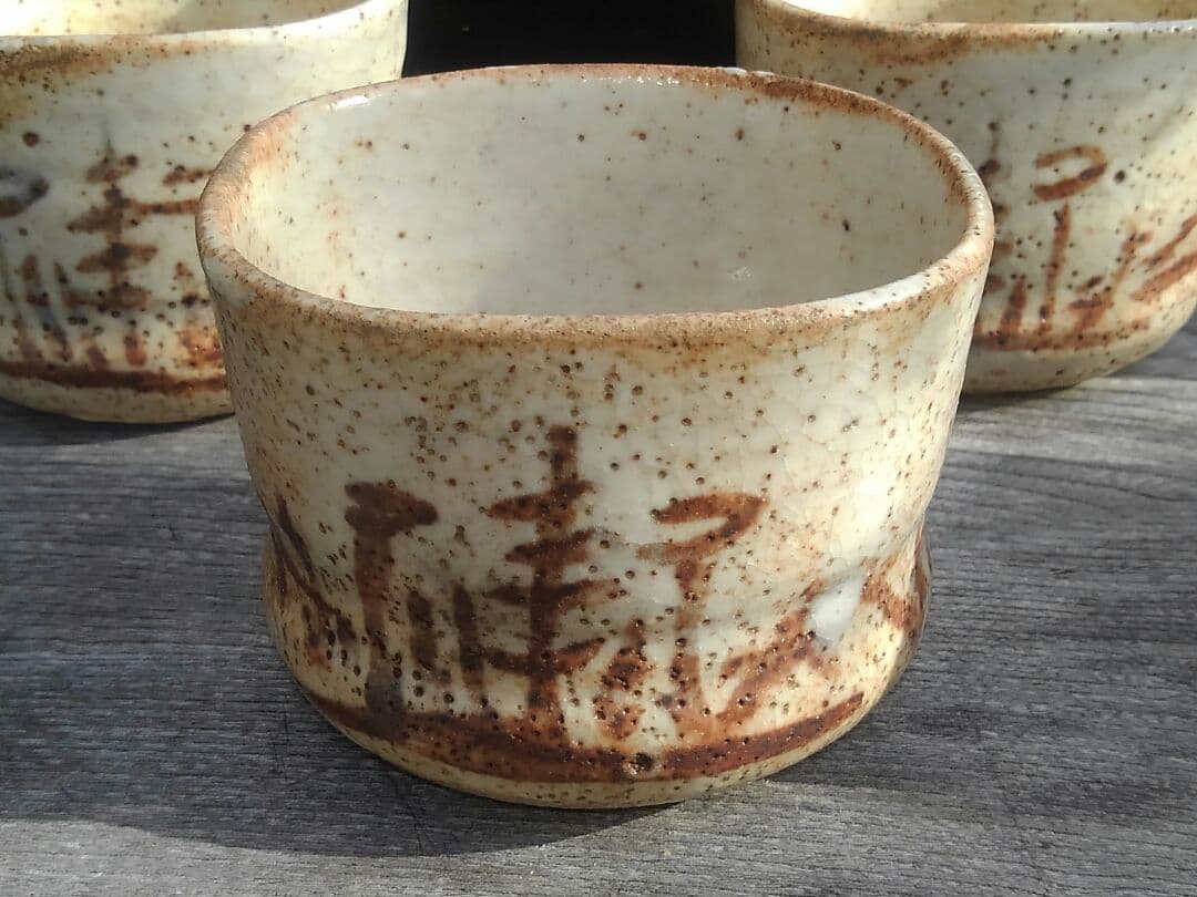 ♥美濃焼　志野　向付　五客揃い　桐箱付き