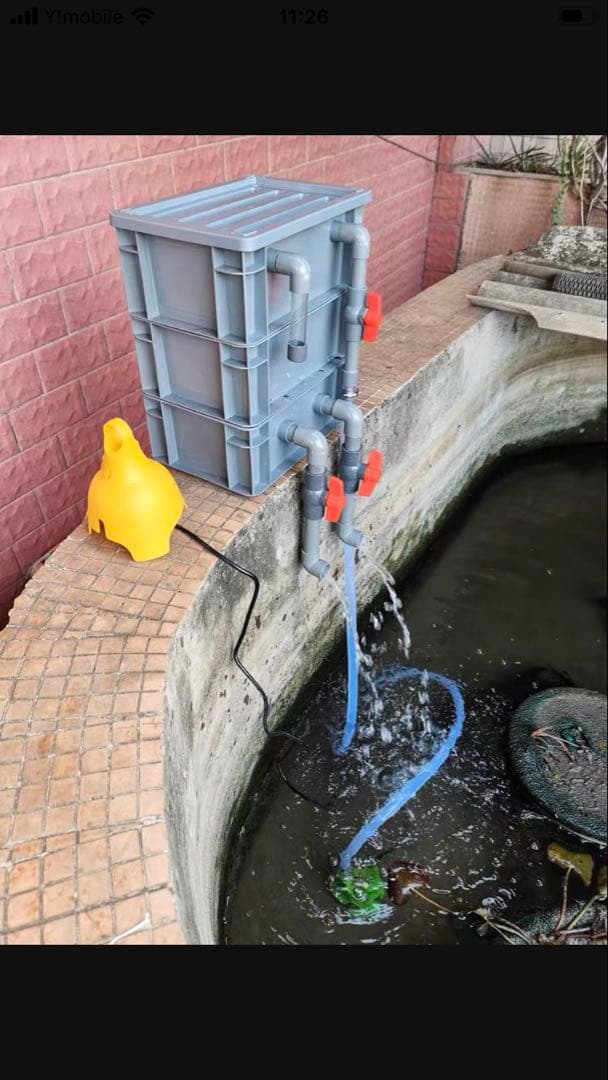 ポンプ付き池フィルター万能濾過装置 池フィルター最高濾過装置大)当日発送送料込み