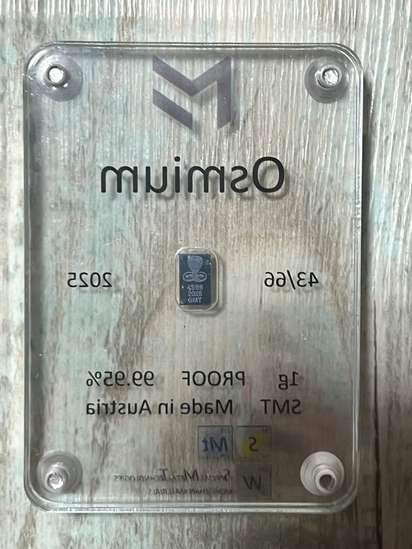 43/66 原子番号76 Os オスミウム 1g 99.95% Osmium