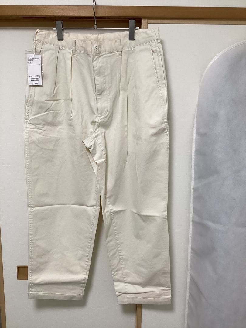 Beams SSZ BILL CHINO PANTS ホワイト Lサイズ