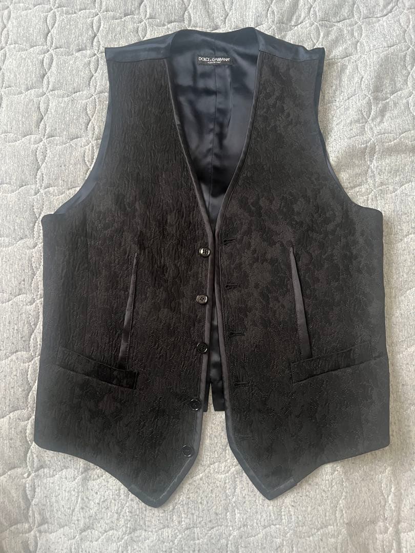 Dolce&Gabbana 黒いスーツベスト サイズ46