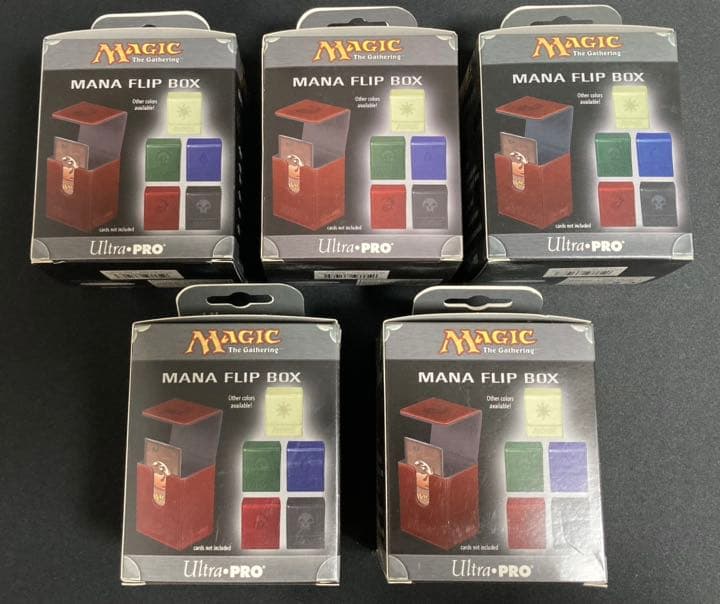 【匿名配送】MTG「つや消し新革風フリップデッキボックス」5種セット
