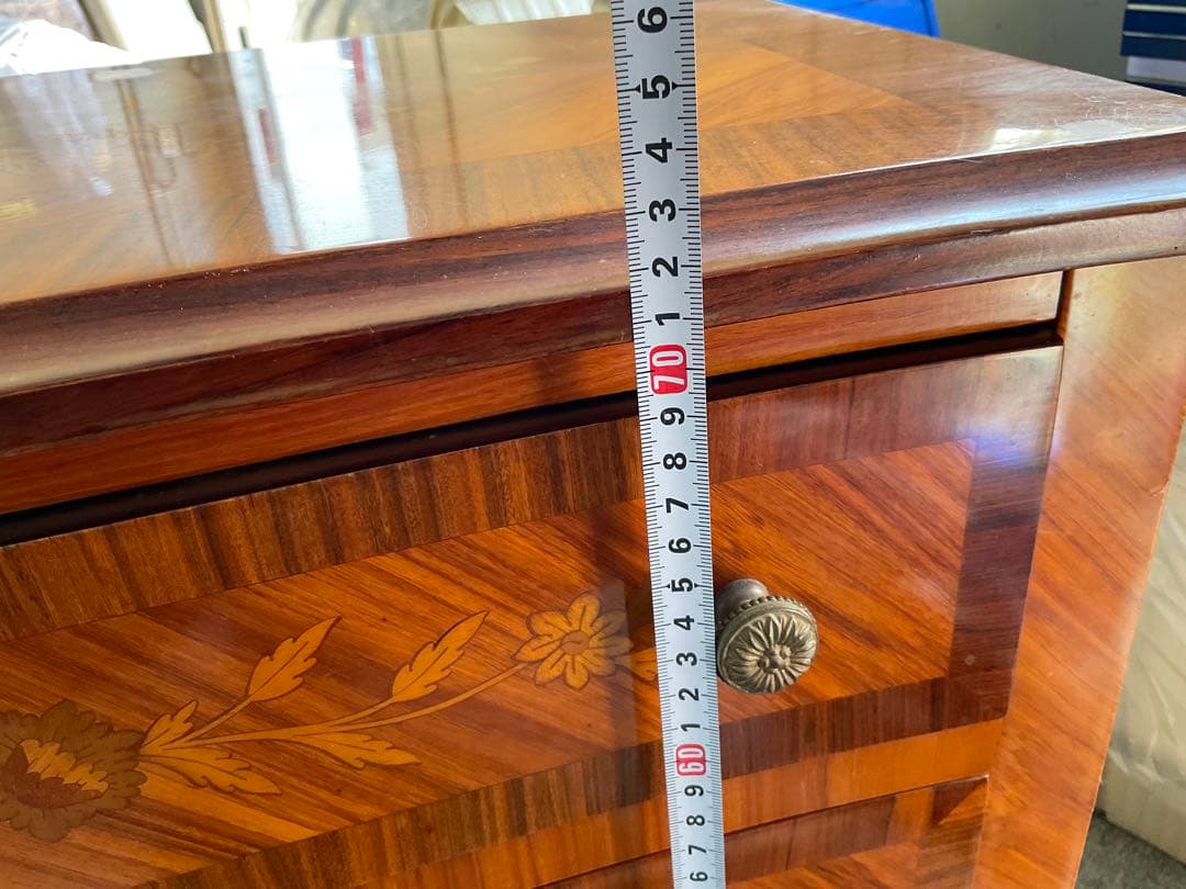 木製装飾チェスト 3段　猫脚　イタリア