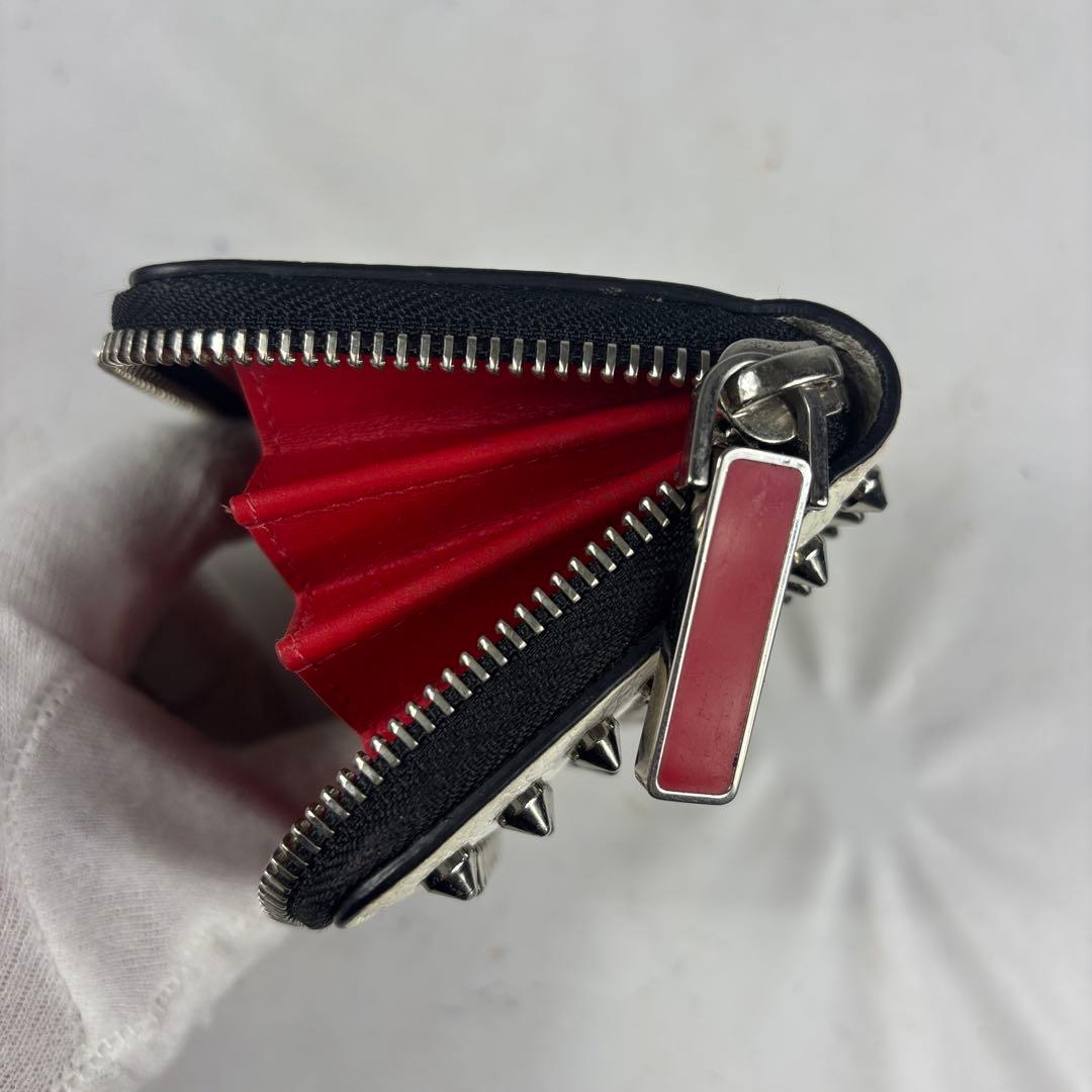 クリスチャンルブタン スタッズ レザー ケース カードケース ウォレット