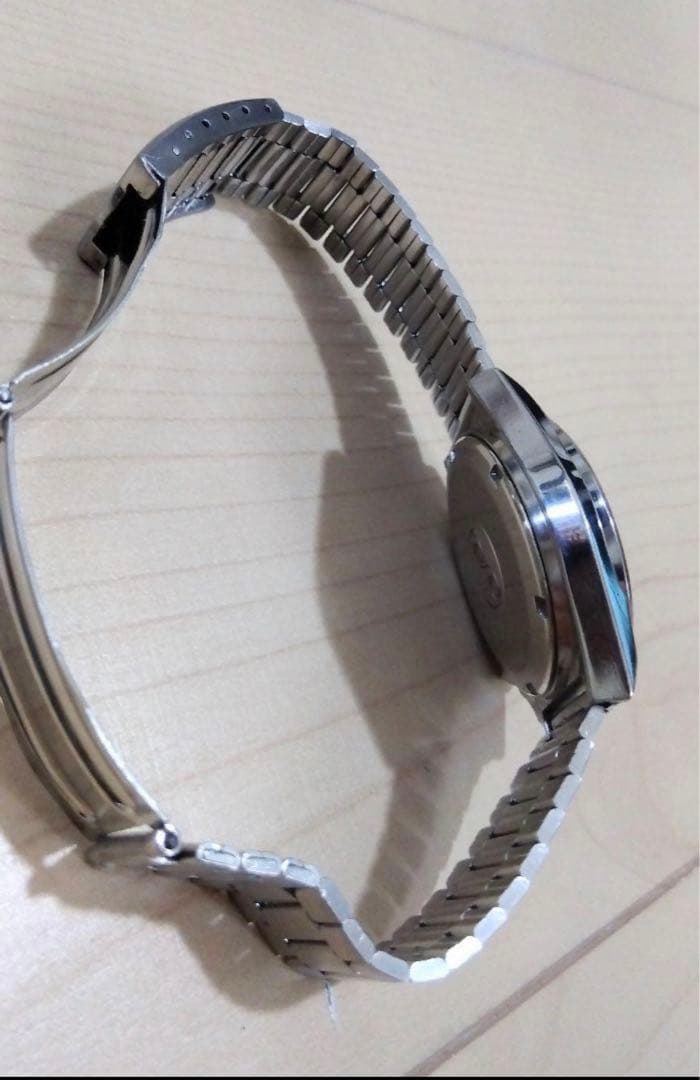 セイコー　SEIKO　シルバーウェーブ　グリーン文字盤　ガラス風防　電池新品