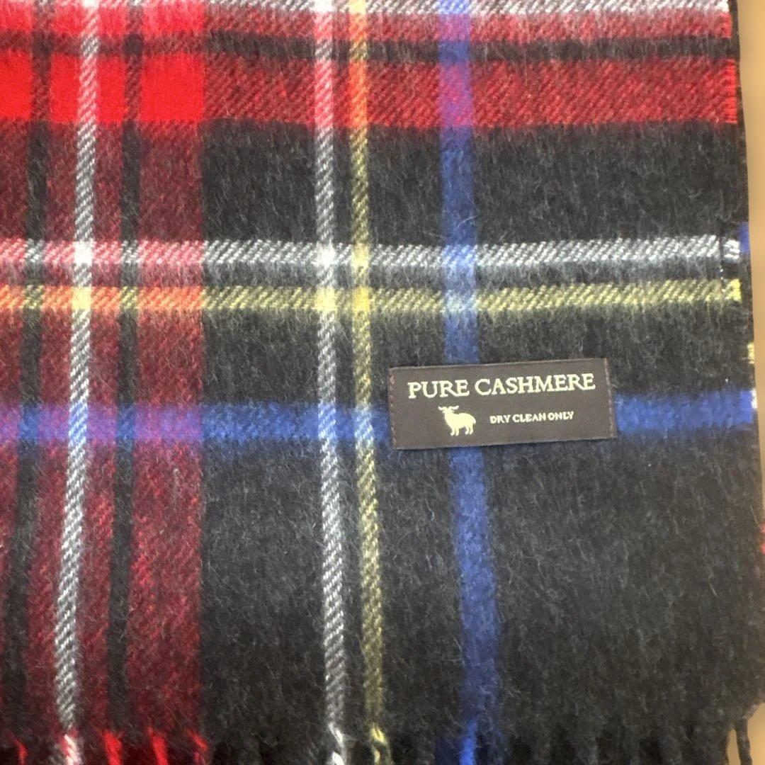 ちょんこ　ステキな23区のカシミア100%チェックマフラー