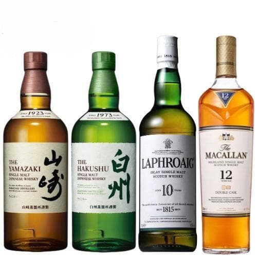 山崎NV　白州NV　ラフロイグ10年　マッカラン12年