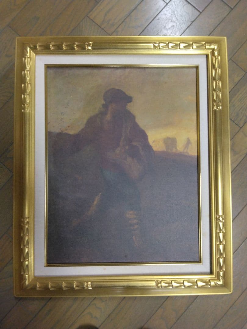 ミレー種をまく人複製キャンバス印刷額装品