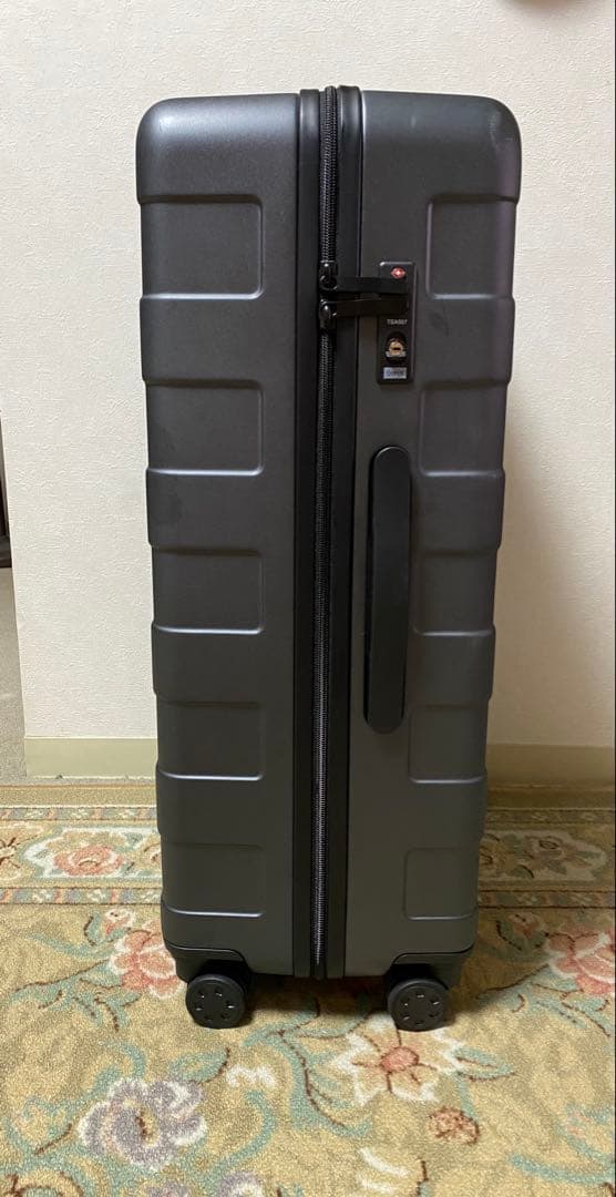 無印良品　バーを自由に調節できる　ハードキャリーケース（７５Ｌ）グレー