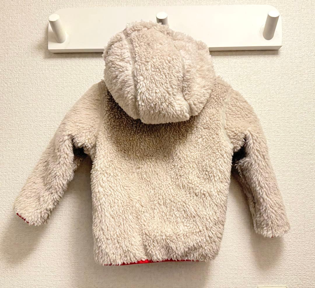 【1度試着のみの美品]patagonia95cmリバーシブルトリブルズフーディ