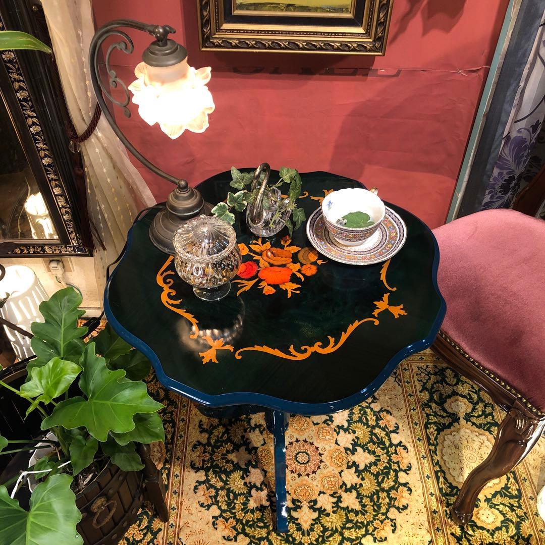 Sale ヴィンテージ イタリアン象嵌　コンパクト　サイドテーブル