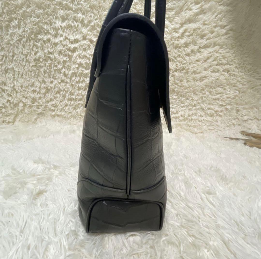 【美品】ペッレモルビダ メイデンボヤージュ クロコ フラップトートバッグ