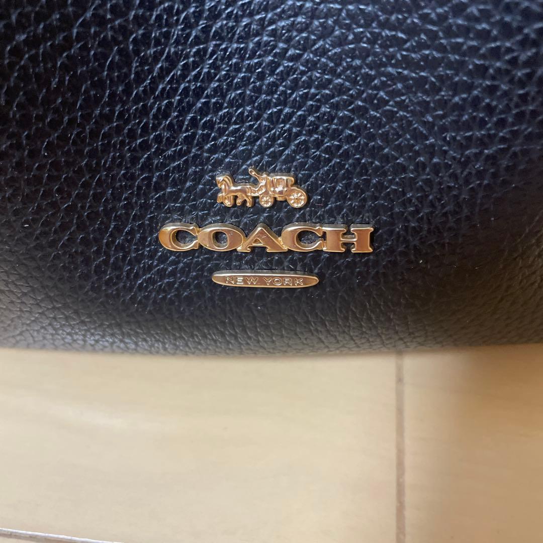 COACH 黒 レザートートバッグ