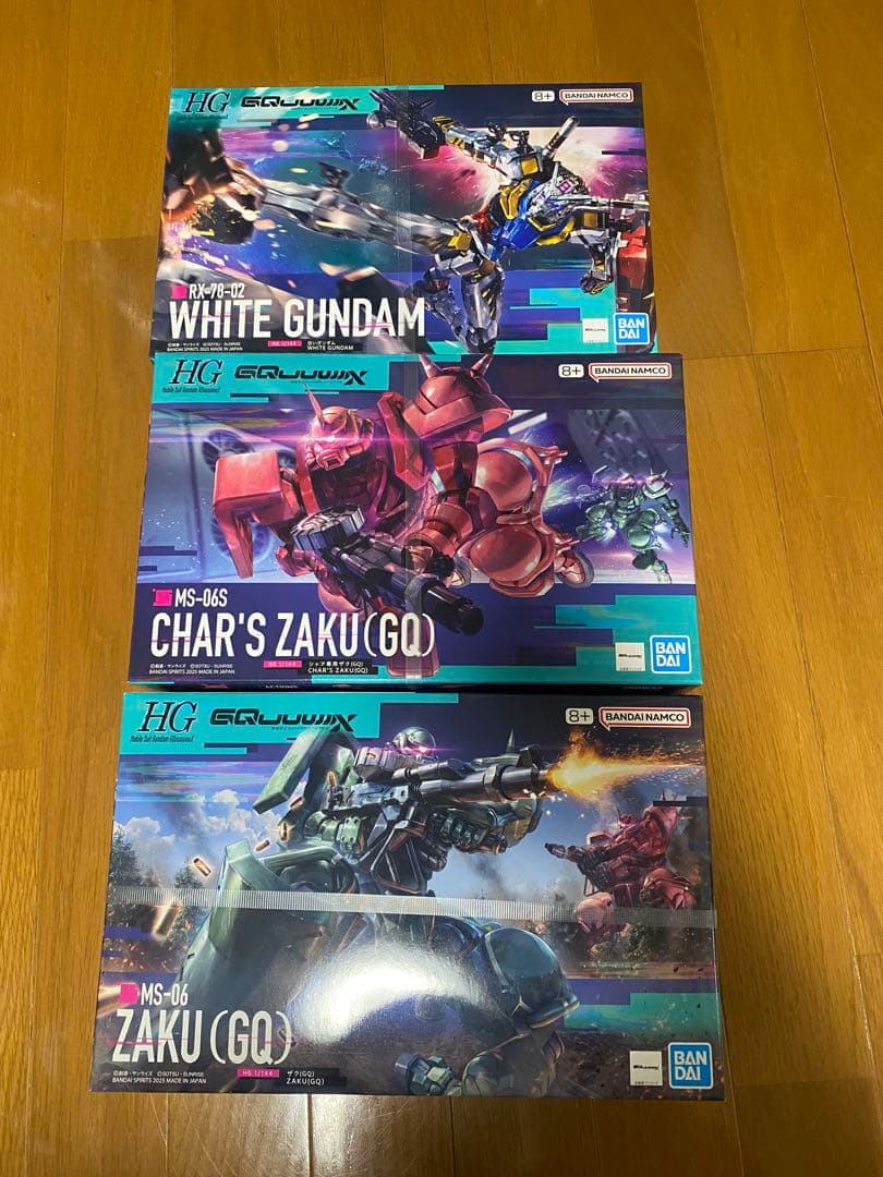 HG 白いガンダム・シャア専用ザク(GQ)・ザク(GQ) 3体セット