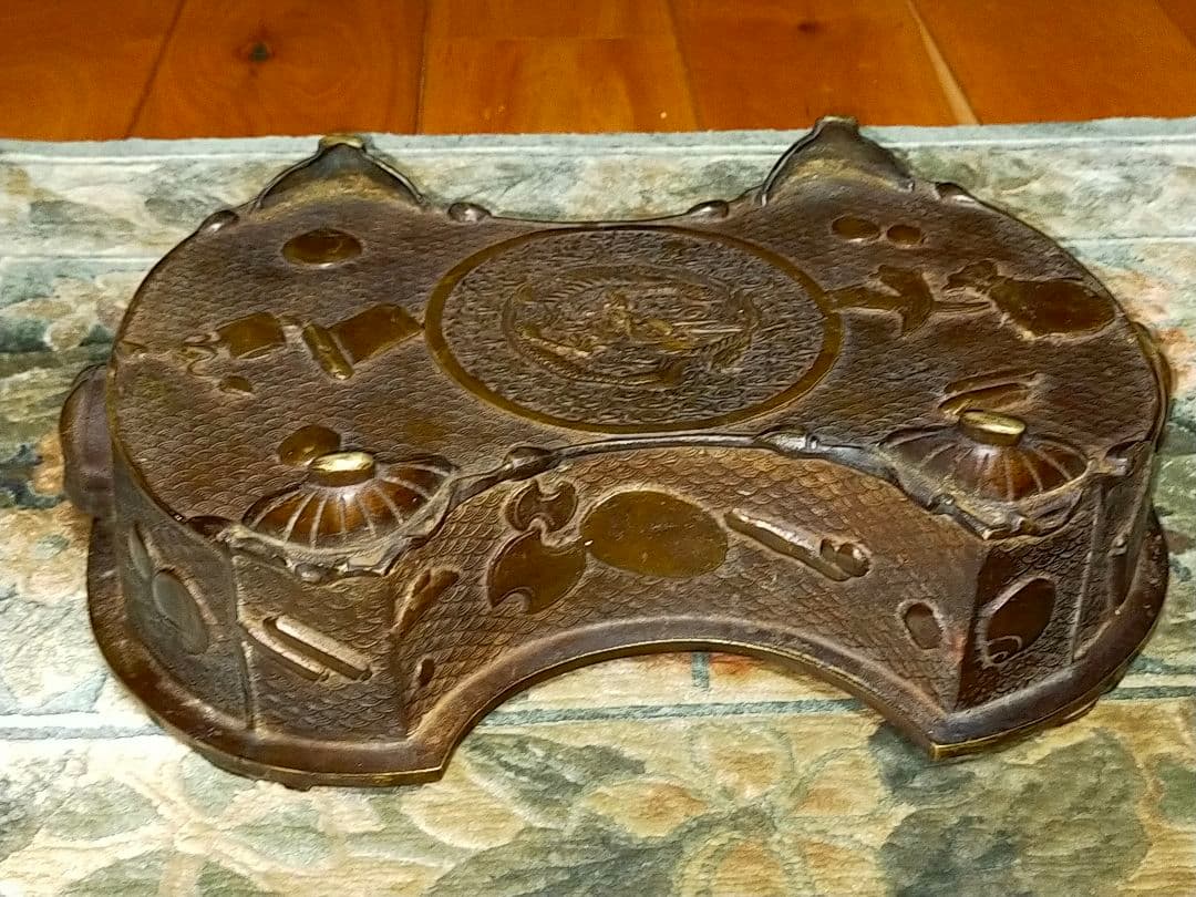 ♥とても古い　唐銅　水盤　黄銅　骨董品　中国　古玩　アンティーク