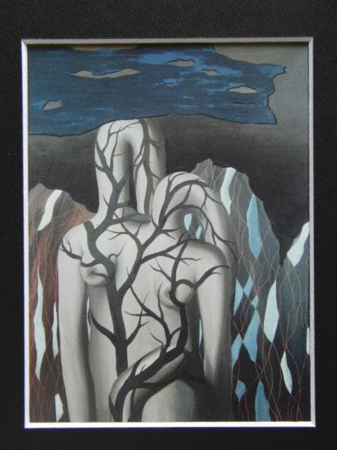 ルネ・マグリット、風景、希少な画集より、新品高級額・額装付