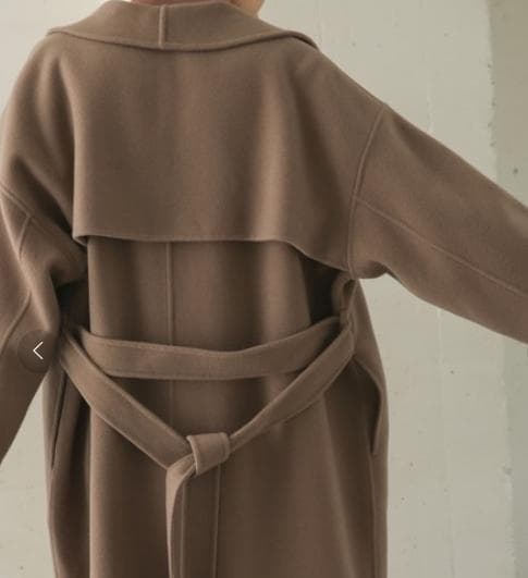 アーバンリサーチドアーズ ウールロングチェスターコート　ベージュ　グレージュ