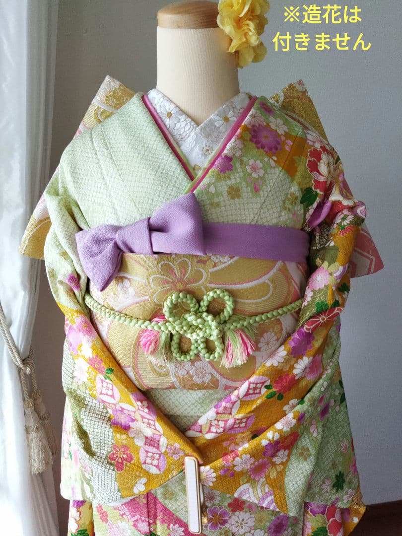 Chibami-u様　426.振袖7点セット 正絹　フルセット　成人式