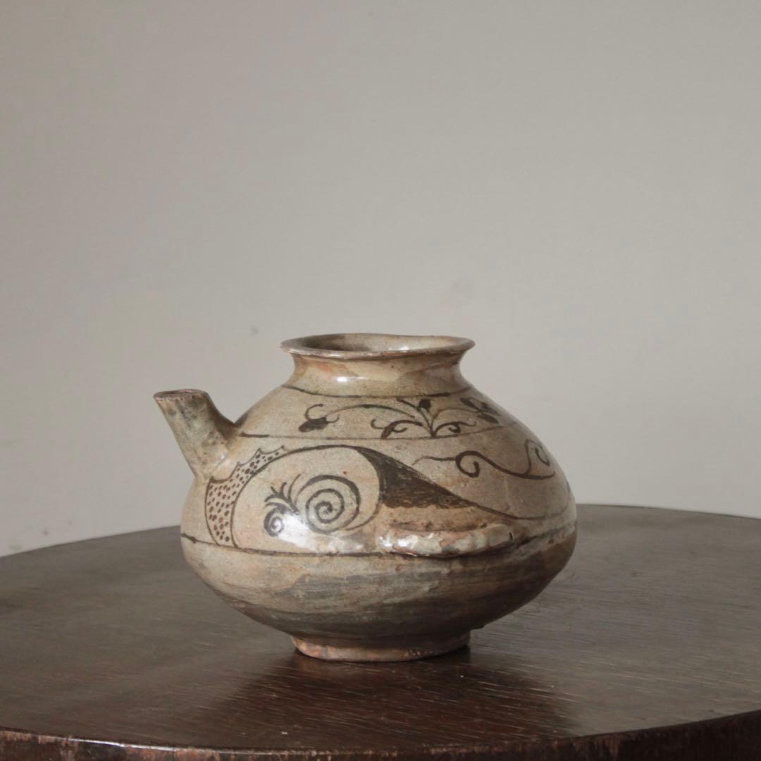 鉄絵 刷毛目 祭器形 片口 水注 古美術 朝鮮美術 古道具 アンティーク