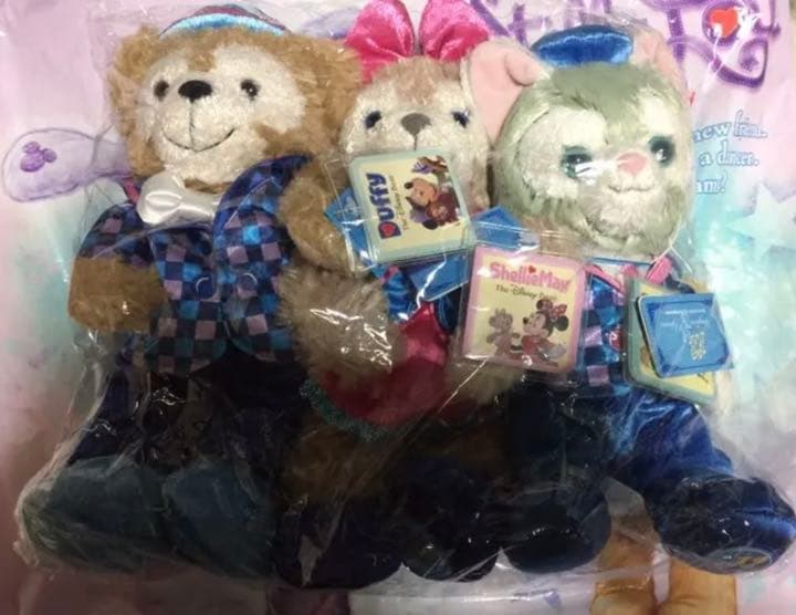 香港ディズニー　ぬいぐるみ　ss　ダッフィー　フレンズ　ジェラトーニ　周年