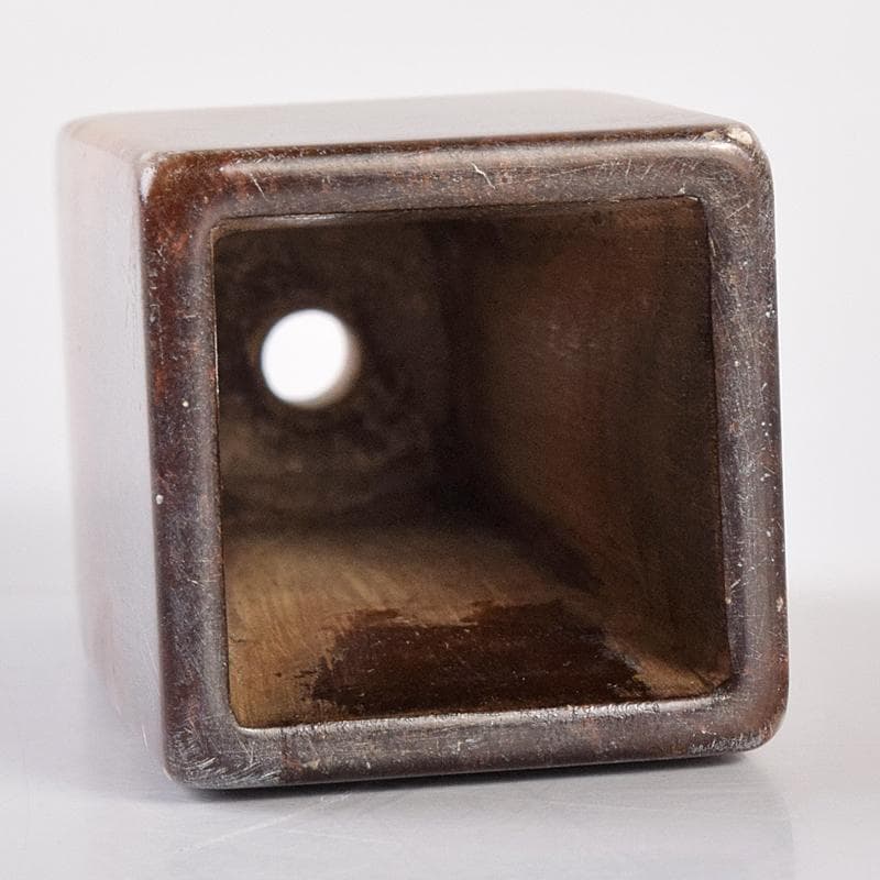 中国　玉石寿山石彫刻　小さな植木鉢　盆栽鉢　V　8759E