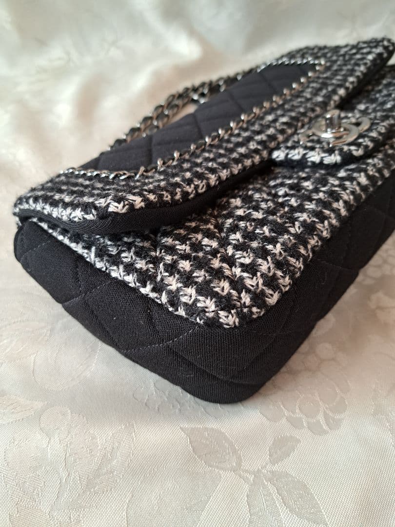 魁 .:*ほぼ新品CHANEL　マトラッセチェーンショルダーバッグツイード