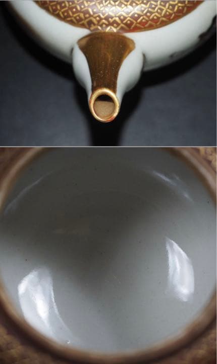 送料無料　明治～大正期九谷焼　仙人図急須　★希少品★　煎茶道具