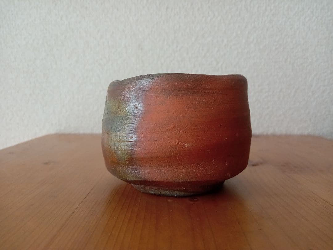 備前焼　中村真ぐいのみ　中村六郎　中村和樹 共箱　共布　栞あり