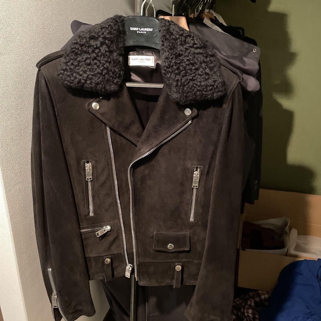 定価70万　サンローラン　レザージャケット　ライダース　エディ　スウェード