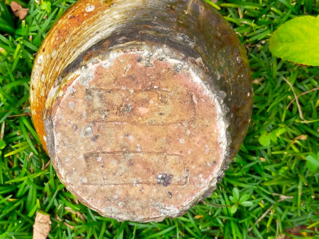 ♥信楽　檜垣文　花瓶　時代箱付き　壺　壷　骨董品