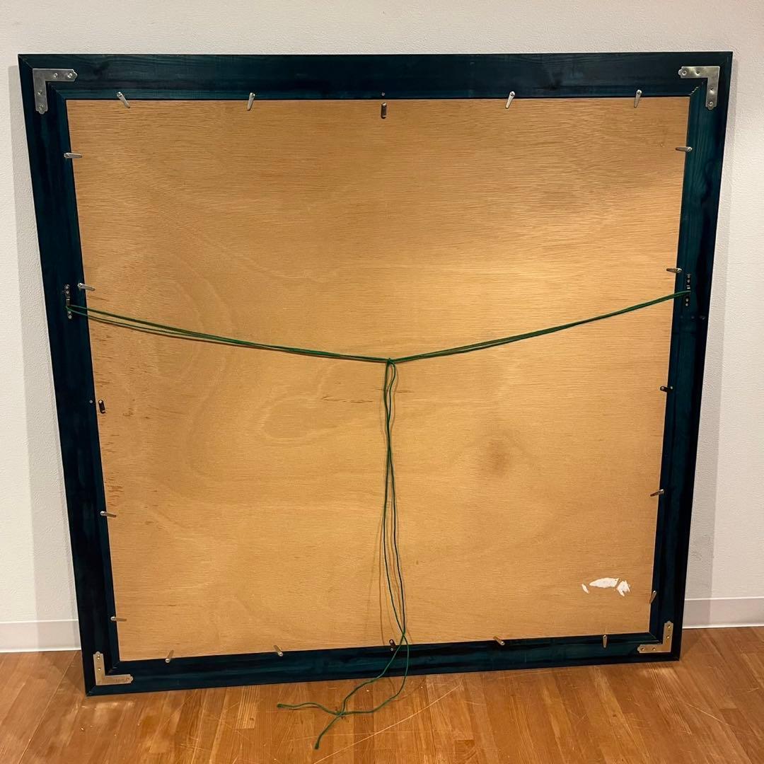 大型　額　正方形　スカーフ入り1
