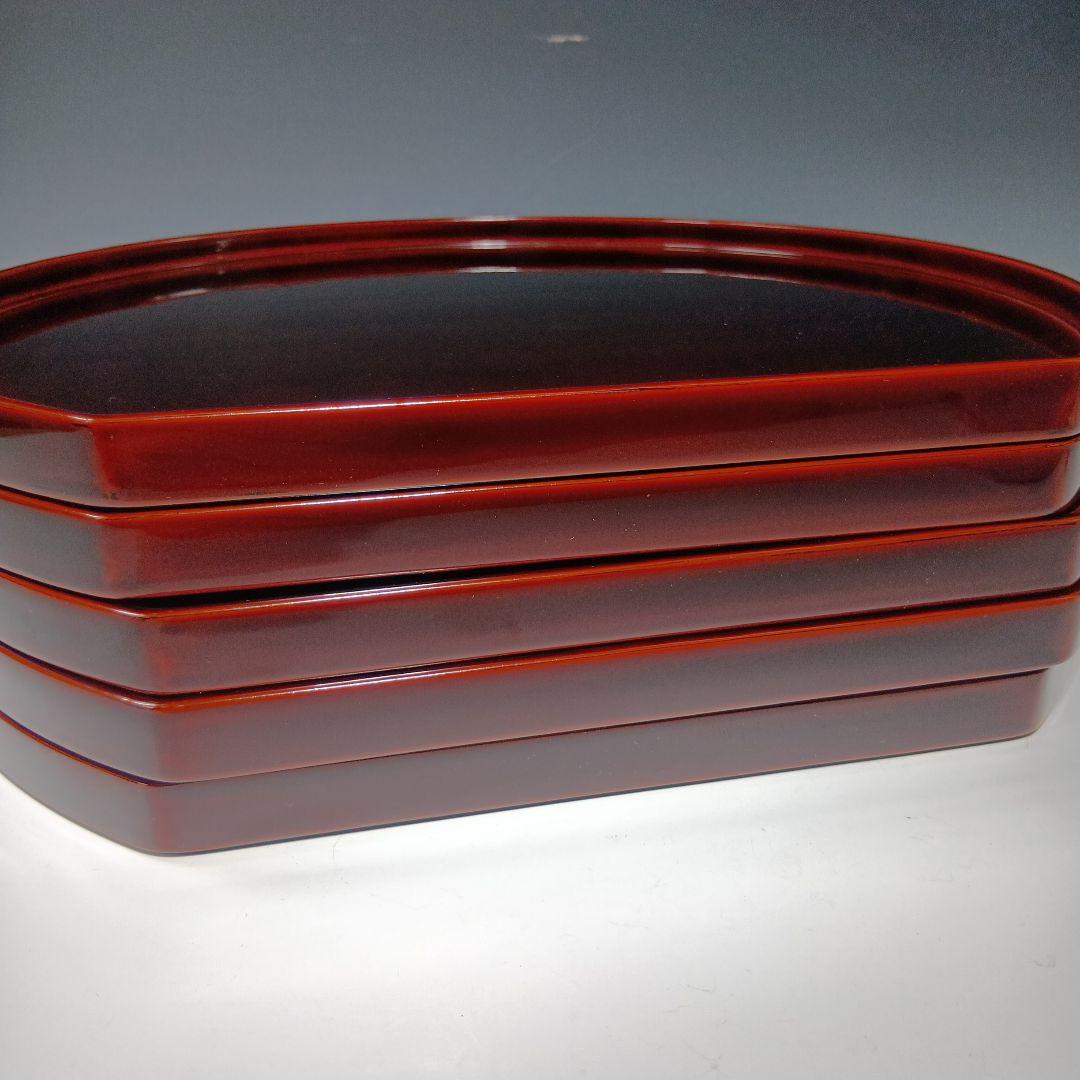 輪島塗　半月卓上膳　5枚　共箱