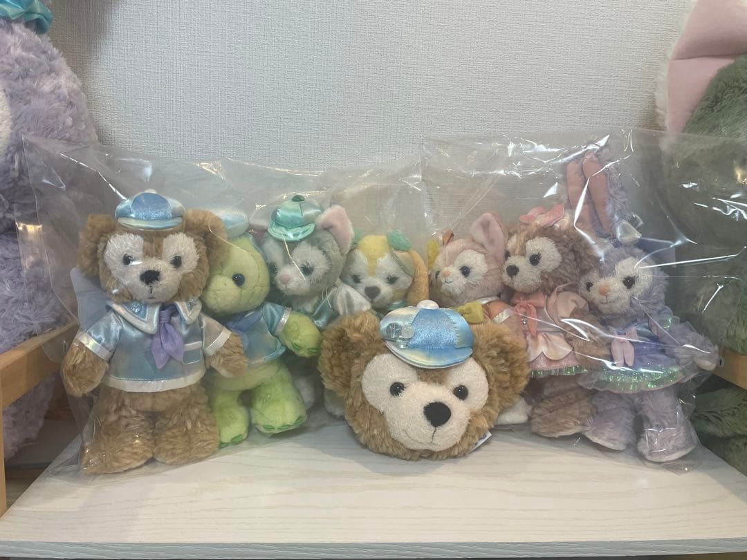 ダッフィー20周年 バケパ限定 ポージープラッシー ７人セット