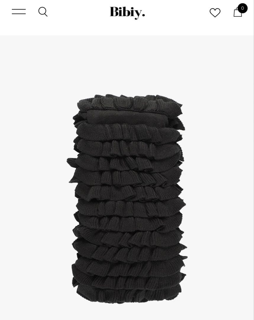 【新品未使用/タグ付き】Bibiy フリルマフラー ブラック