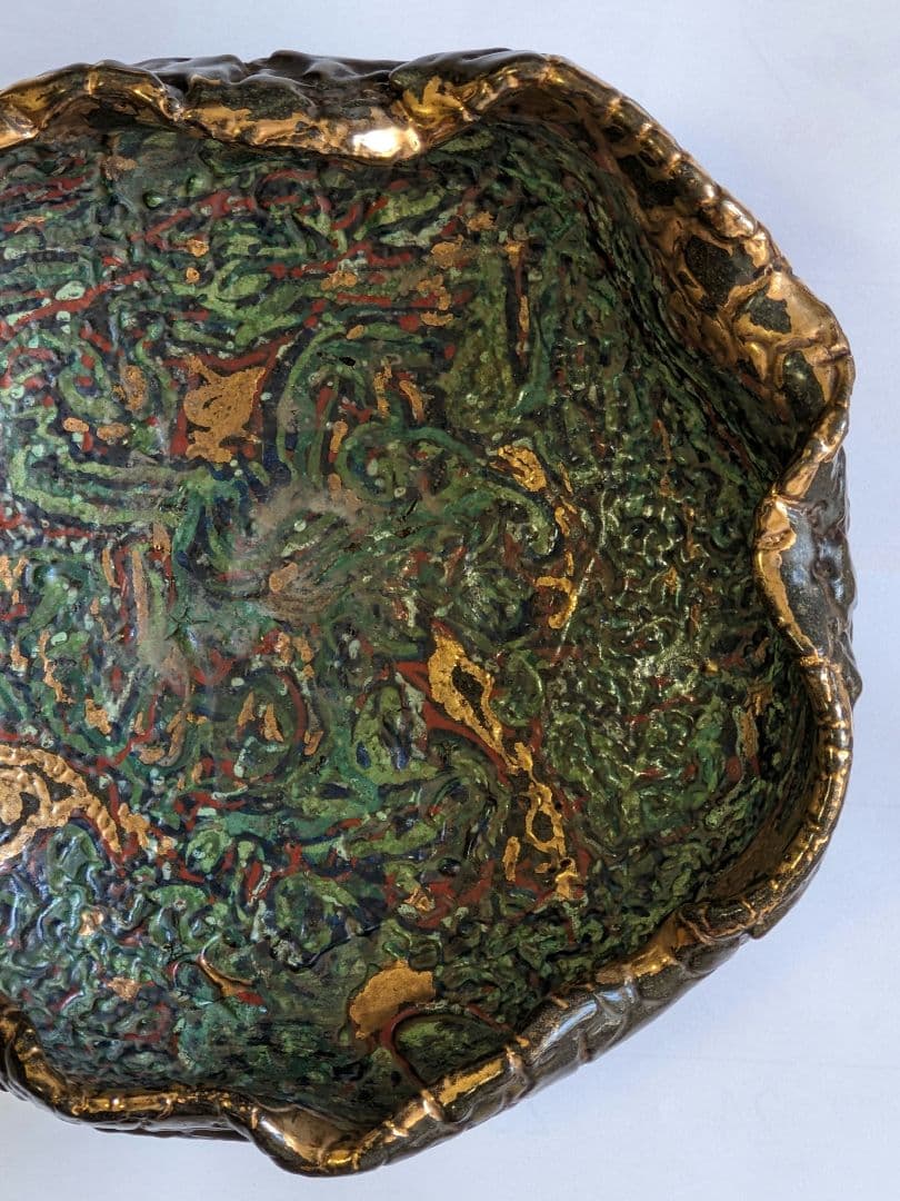 ⭐薩摩焼の絶品 美術工芸品 蛇蝎釉 どんこ釉 茶道具 菓子鉢 珍物 骨董品