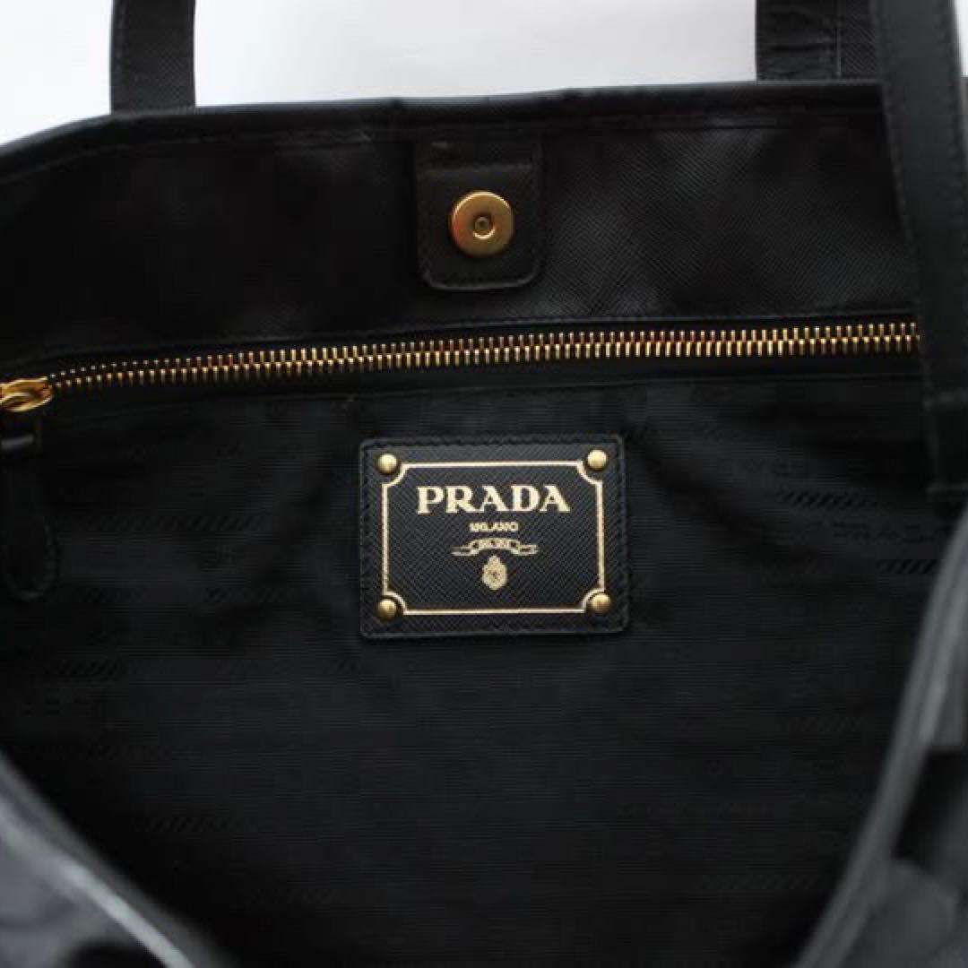PRADA プラダ　テスート　ロゴ　ハンドショルダーバッグ　ブラック