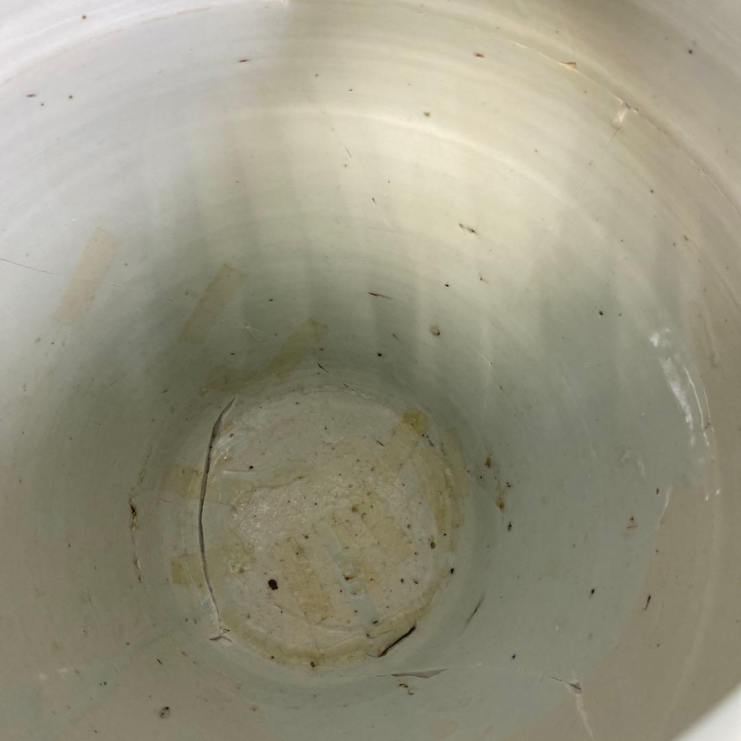 中国明時代　古染付　大壷　高さ約38.5㎝　タトサ　東さ7-0302③