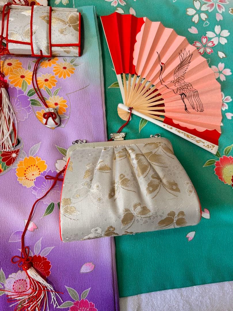 七五三　7歳用　着物、小物セット✴︎ミントグリーン