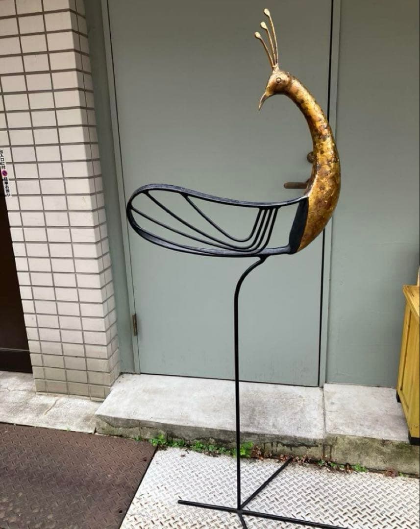mOdern. ディスプレイ用孔雀オブジェ 150cm 鉄製アイアン インテリア