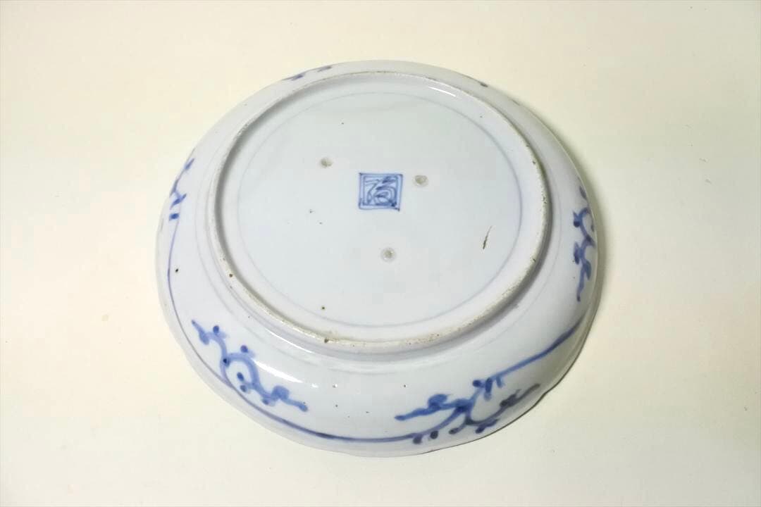 江戸中期～後期　伊万里　染付　皿　骨董品　アンティーク　b　i