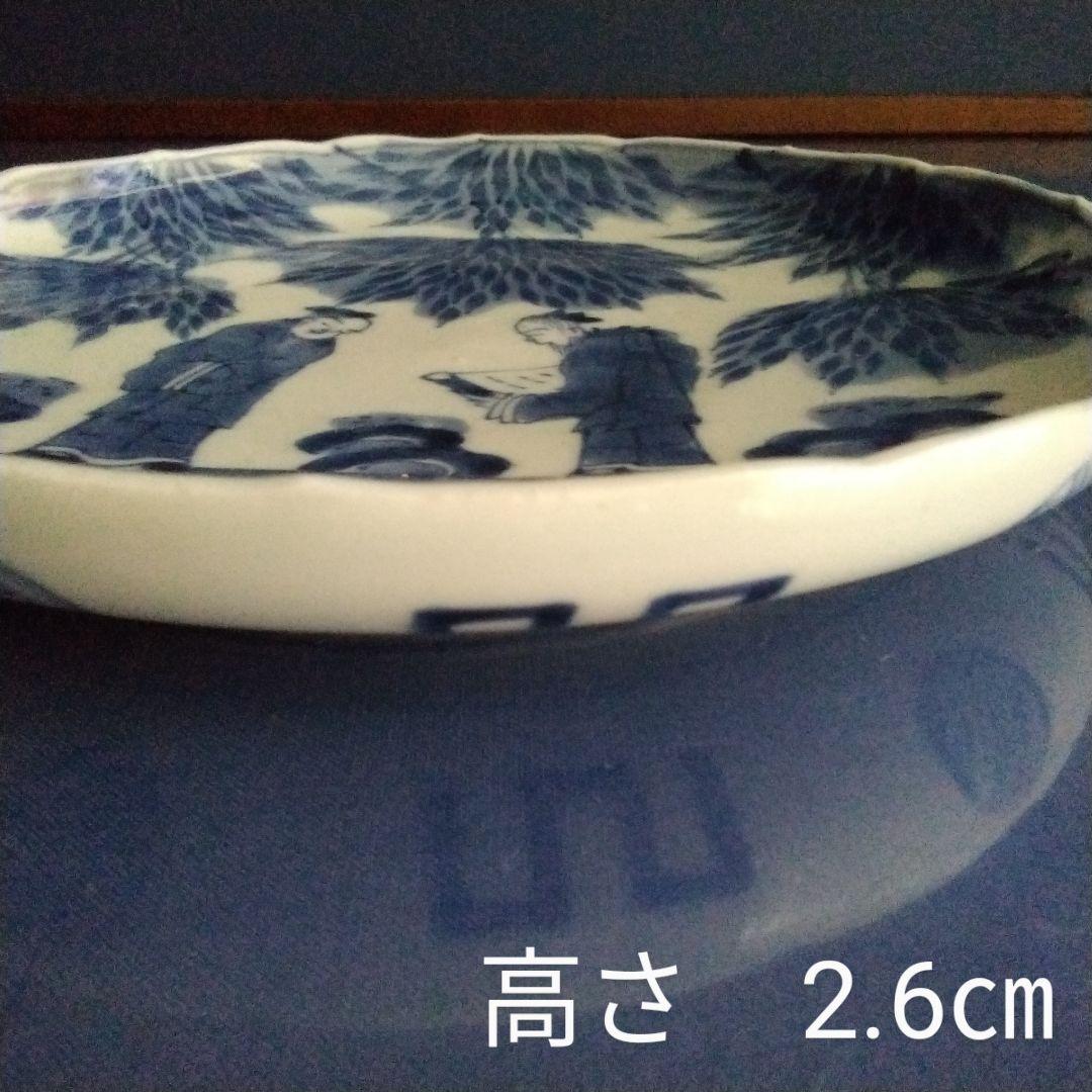 古伊万里焼　6.5寸皿　竹仙人図
