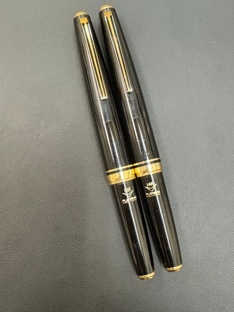 PLATINUM プラチナ 万年筆 ペン先 18K 14K 2本セット