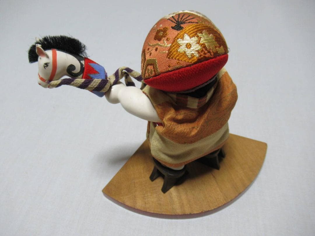 美品希少 1940年代 共箱無◆玉水人形 岡本玉水作 「初午」御所人形/日本人形