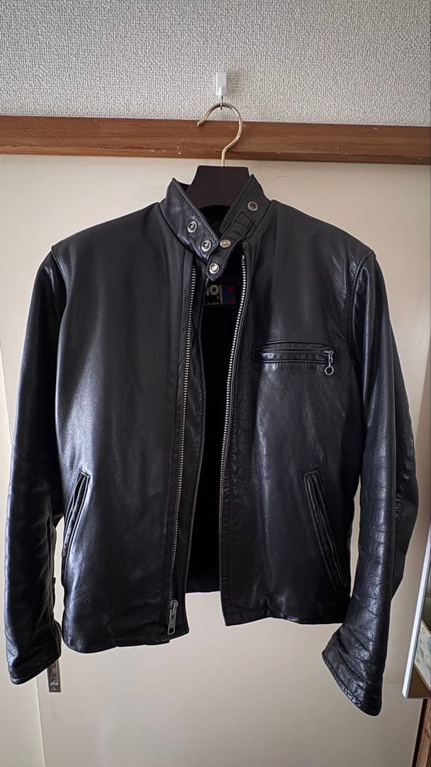 Schott141 廃盤　36インチ黒 レザー シングルライダースジャケット