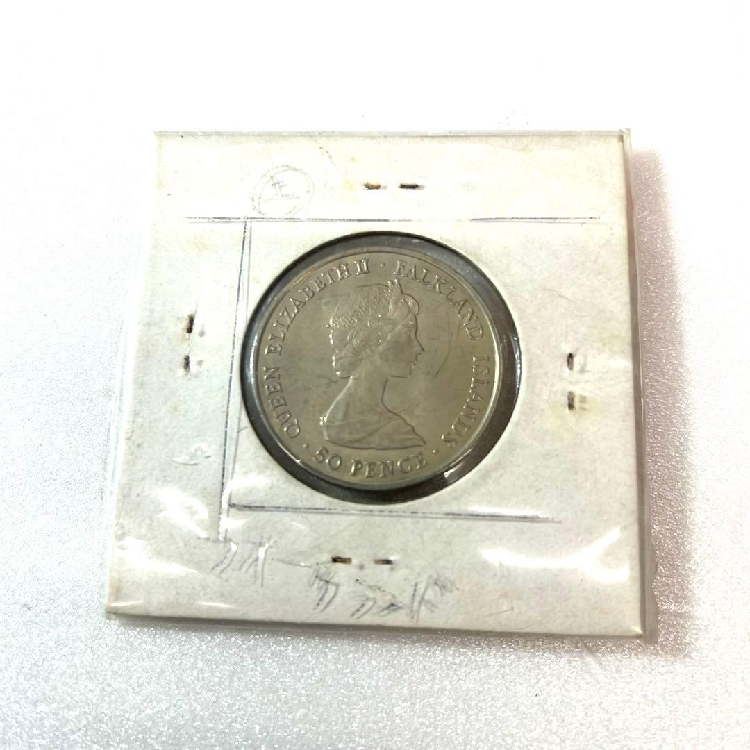 皇太后生誕80年記念　フォークランド　1980年　50ペンス　記念　未開封