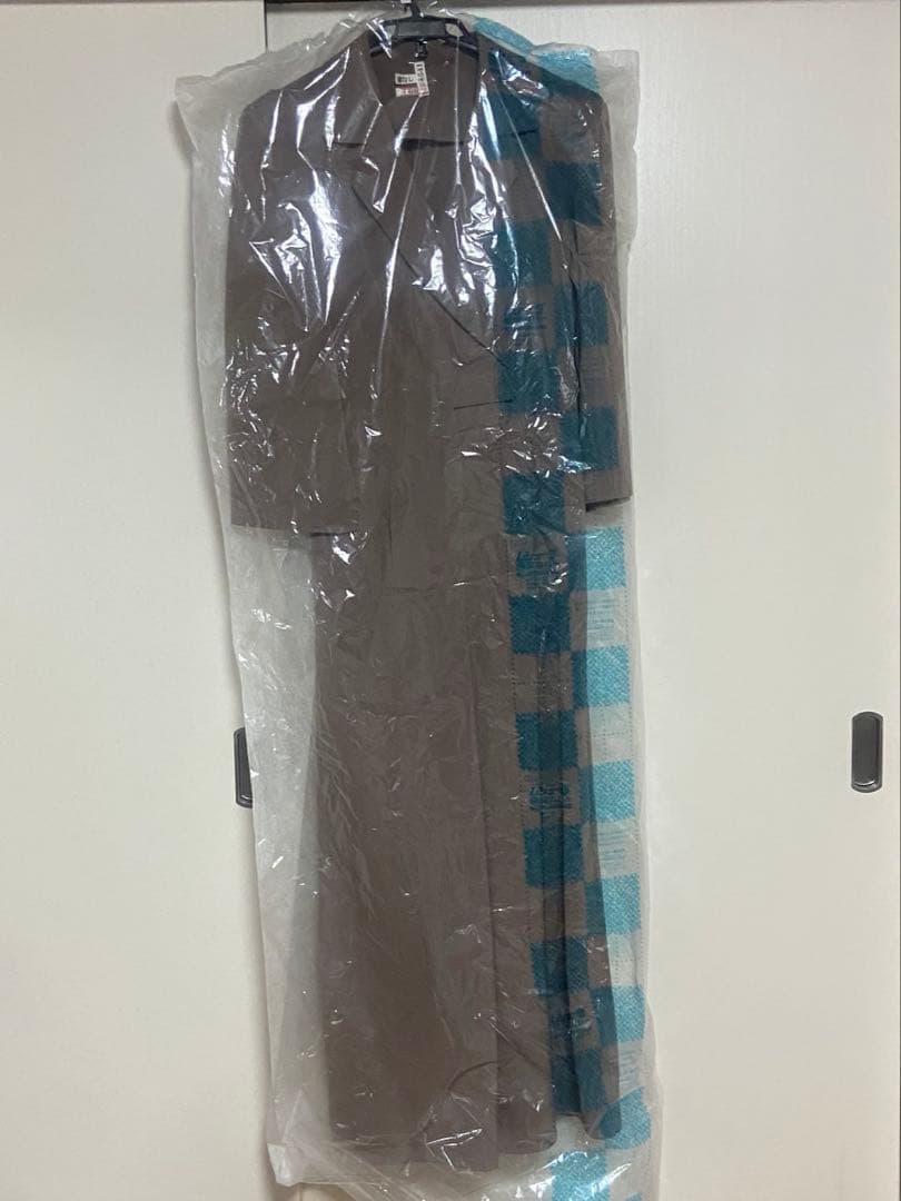 etoll. パンツドレス　グレイッシュベージュ