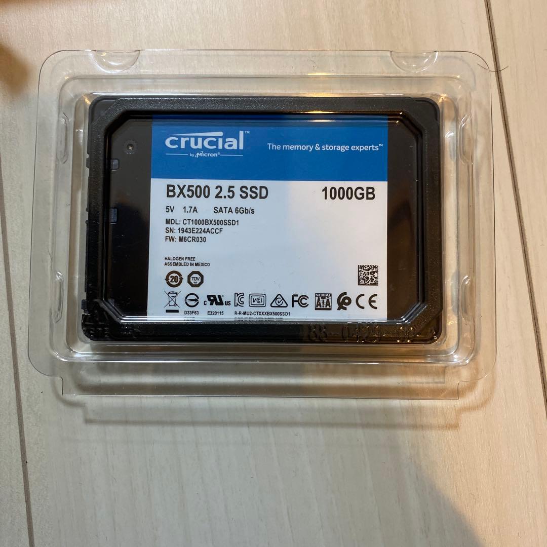 外付けハードディスク・ドライブ crucial BX500 2.5 SSD 1000GB